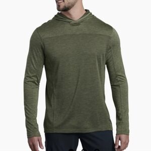 Kuhl Hoodie Men's Engineered Hoody Pullover Green UV Protection Hike Size M